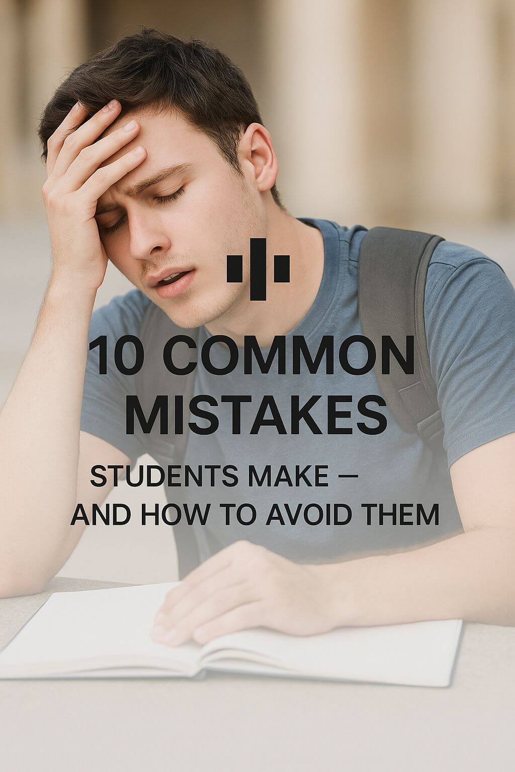 A student realizing he made a mistake